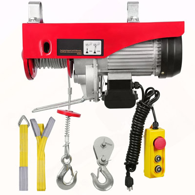 2200 lbs Attic Lift, 1600W 110V Electric Hoist with 14ft Wired Remote Control, 40ft Single Cable Lifting Height & Pure Copper Motor, for Garage Warehouse Factory