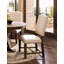 Mobilier de salle à manger rembourré en tissu 5 pièces