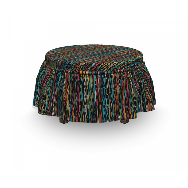 Housse pour repose-pieds arc-en-ciel art