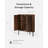 Fluted Corner Cabinet With 2 Doors And 2-Tier Shelves-821090240