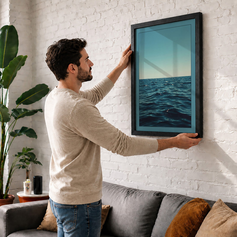 Ocean Horizon Coastal - Print, Oak, A4 - 29.7 x 21.0 cm