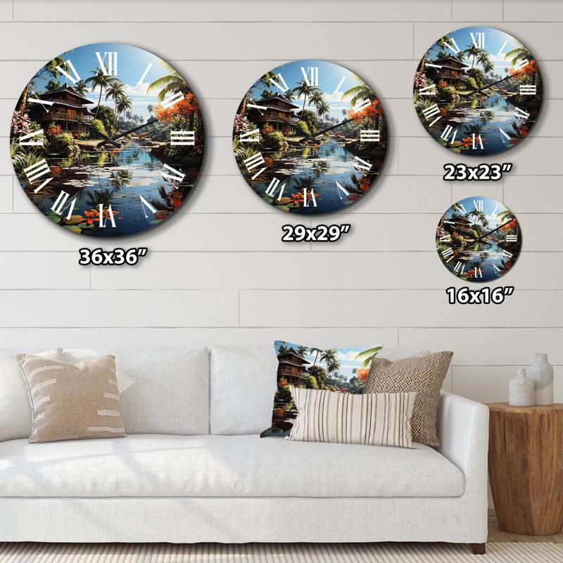 Horloge murale Asian Art Bali Bliss, Petit