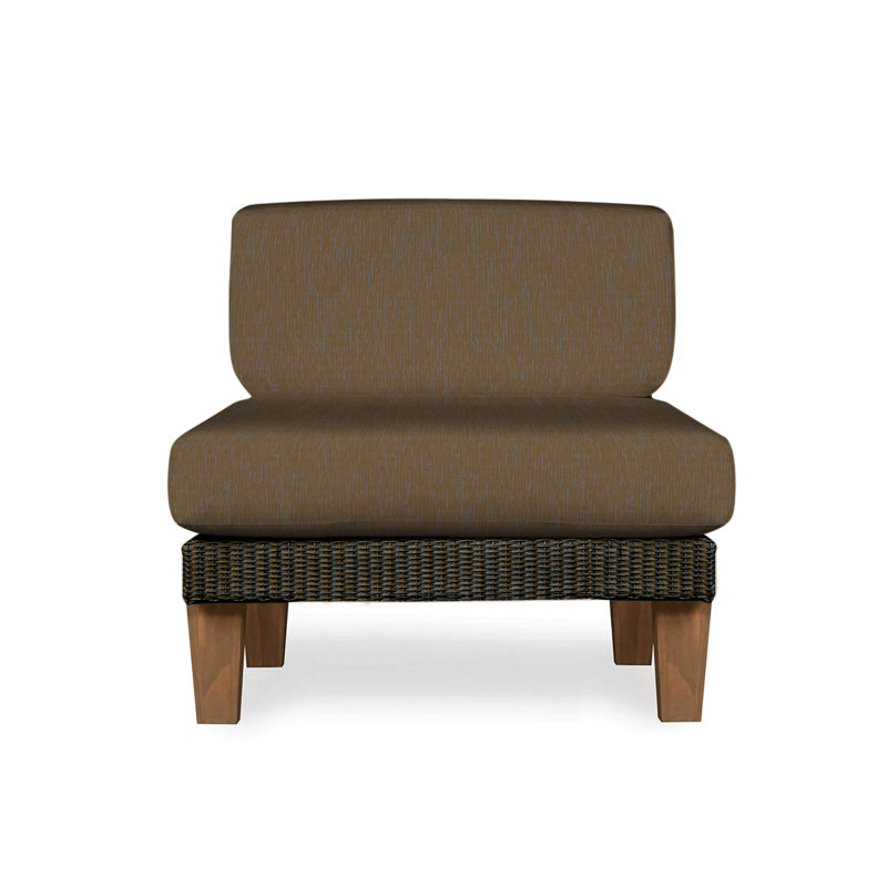 Catalina Outdoor Teak Lounge Chair, Mink, Demo Oatmeal