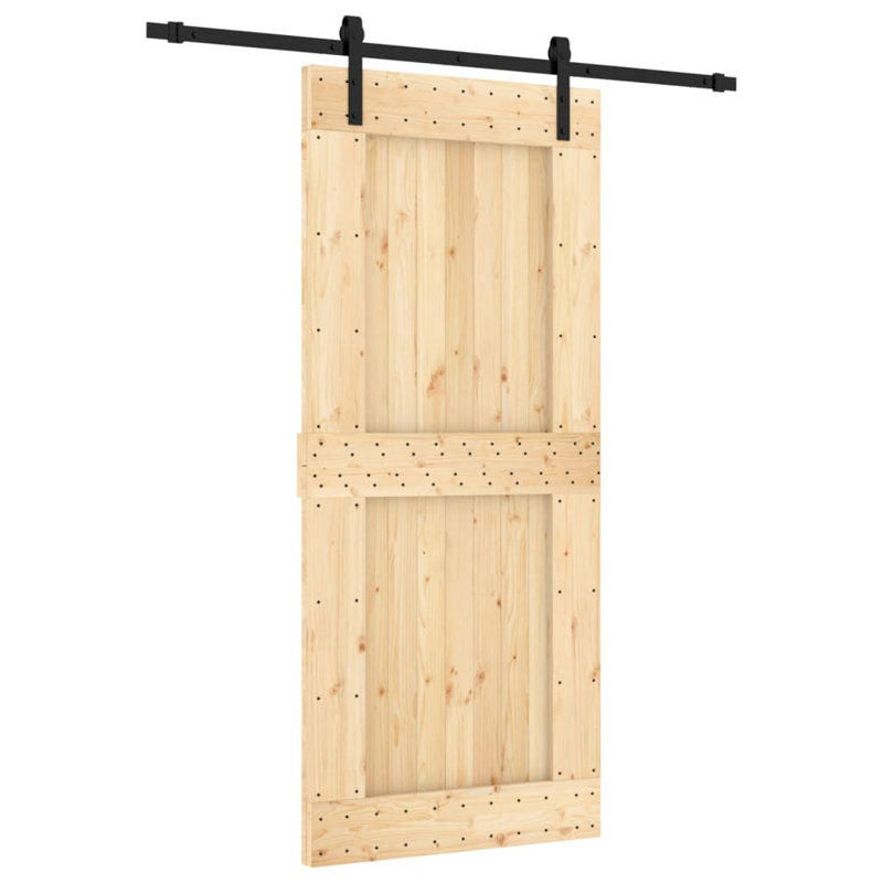 Porte coulissante avec quincaillerie Vidaxl, 35,4 po x 82,7 po