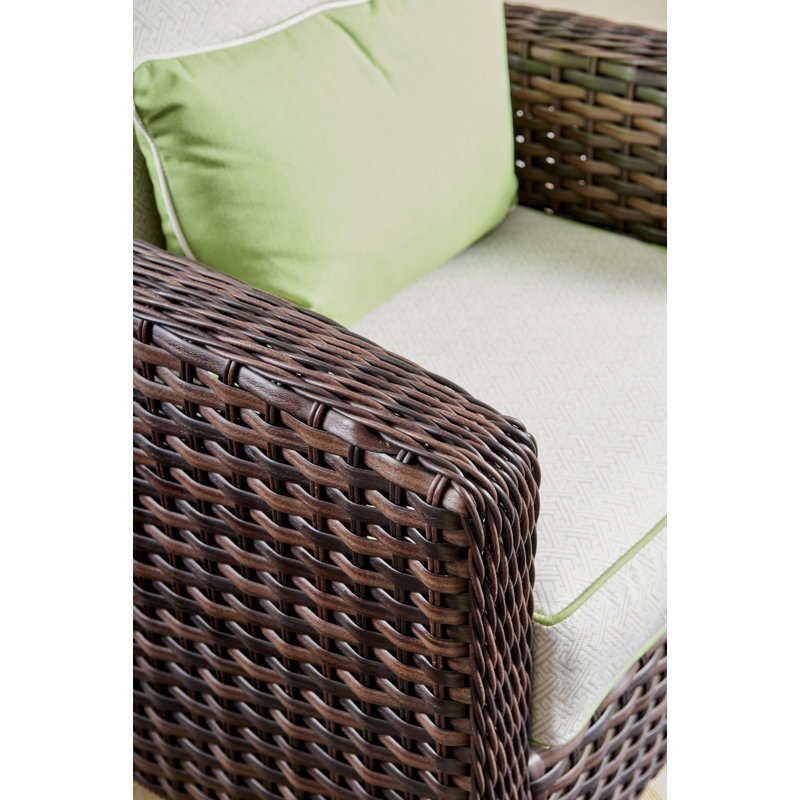 Causeuse avec coussins Coreopsis, Cast Oasis Sunbrella tissage uni