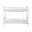 Lit simple superposé simple avec garde-corps et échelle, structure en bois blanc pour chambre d'enfant