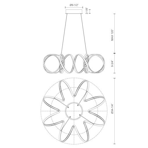 Synergy 1 - Light LED Pendant, Antique Brass