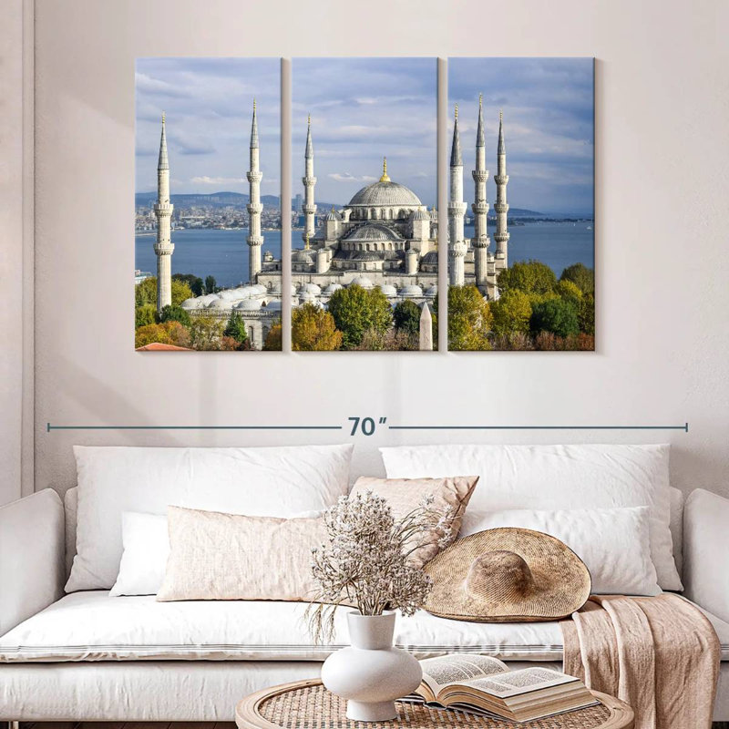 Istanbul's Blue Mosque, 32" H x 50" W