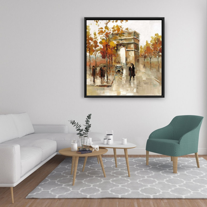 "Arc de triomphe en automne" sur toile, H 36 po x l 36 po
