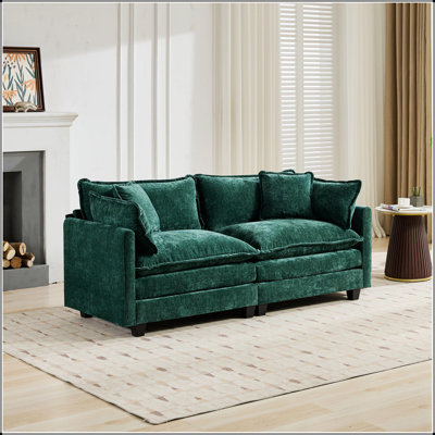 Causeuse Cloud Cloud, canapé modulaire moderne avec coussins à double couche confortables, tissu chenille respirant pour le salon et la chambre à coucher