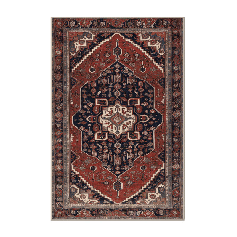 Tapis brun lavable à la machine, Rectangle 5 pi x 7 pi