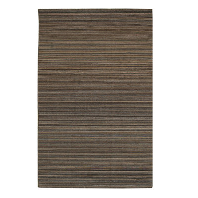 Craiganboy Striped Handmade Kilim Rust Area Rug