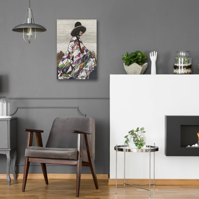 Art mural en verre épique «Canyon Vista 1» par Coco Good, 16 po x 24 po
