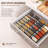4-Tier Spice Drawer Organizer with Spice Jars and 386 Spice Labels, Seasoning Rack Tray Insert for Kitchen Drawer Storage-276917804