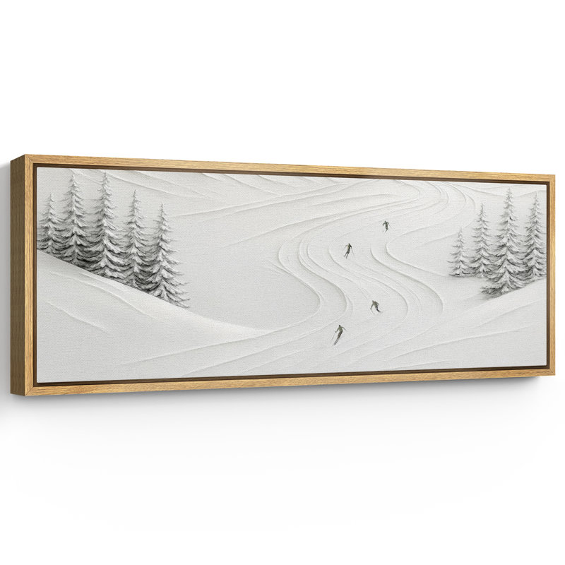 Impression sur toile encadrée, paysage d'hiver, H 20 po x l 60 po, Naturel