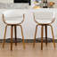 Tabourets de bar pivotants rembourrés 30 po Modern, tabourets d'îlot de cuisine en bois avec repose-pieds-119858579-122289453