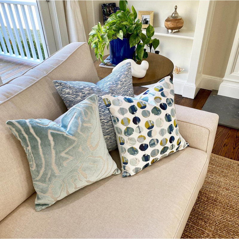 Housse de coussin Confetti, 22 po x 22 po, Bleu confetti