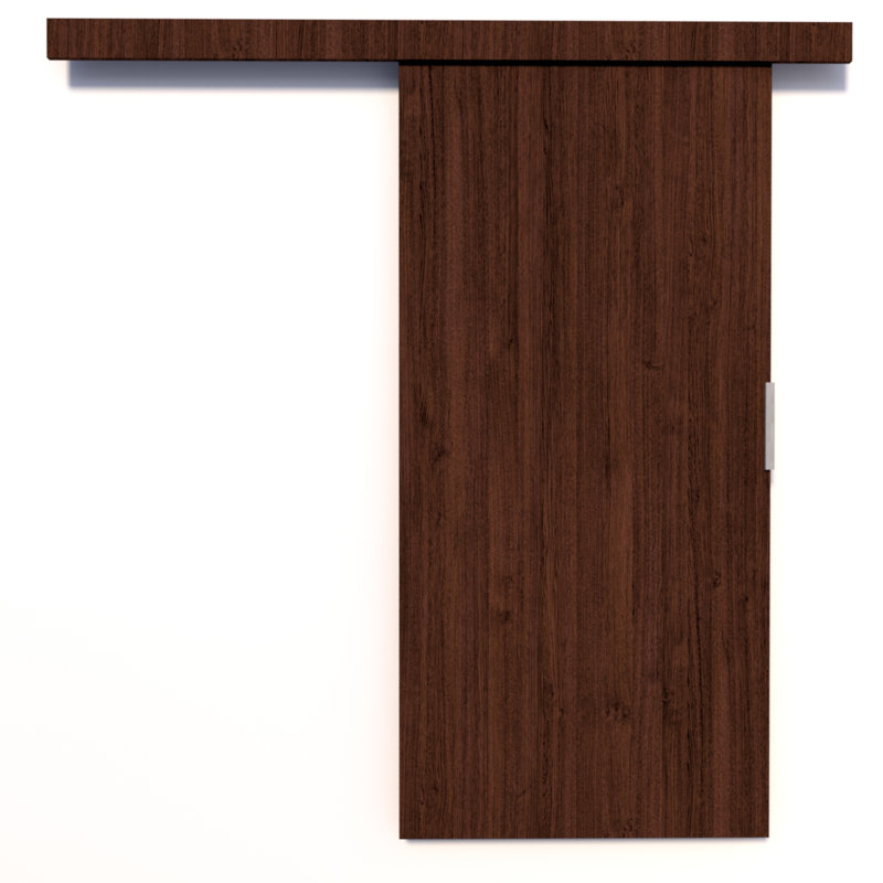 Lennen Sliding Door Prefinished, Wenge, 205cm H x 86cm W x 1.6cm D