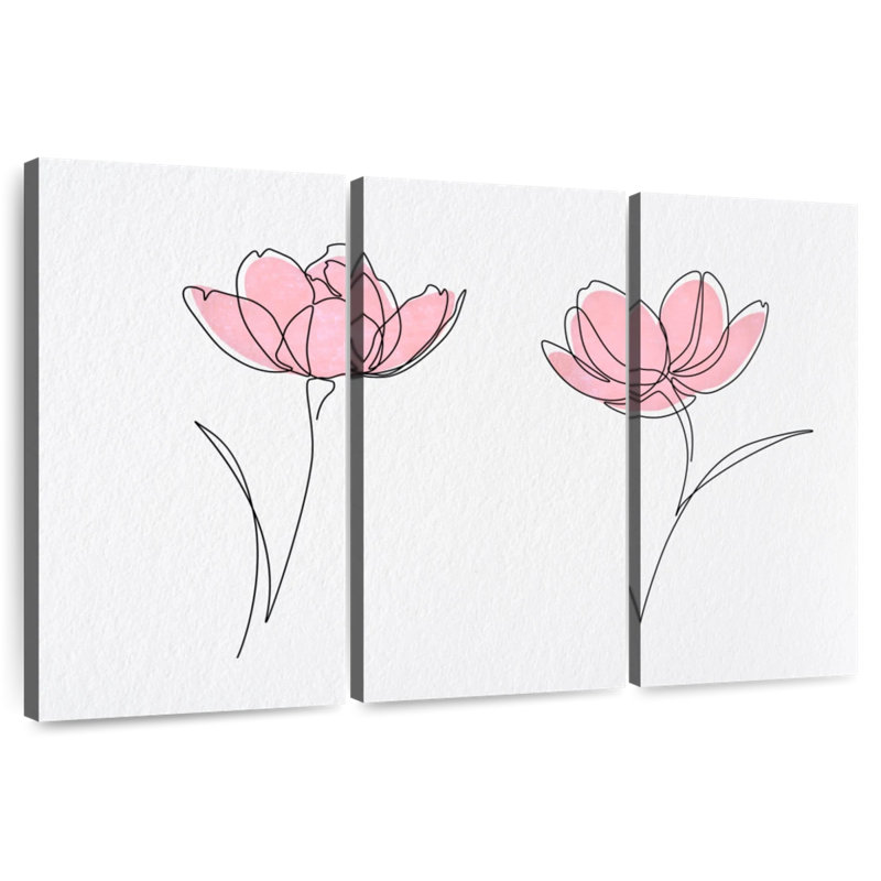 «Harnek Simple Lily Flowers», art numérique, H 32 po x l 50 po