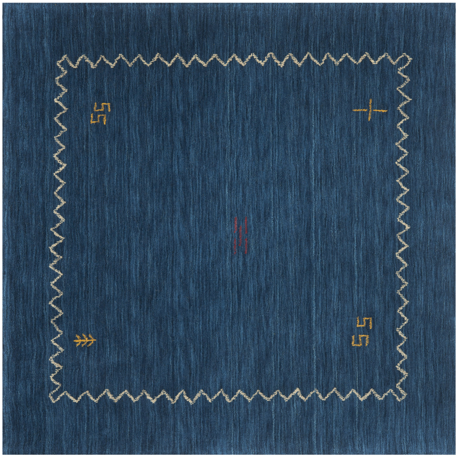 Danforth Hand-Woven Flatweave Wool Rug, Square 6'