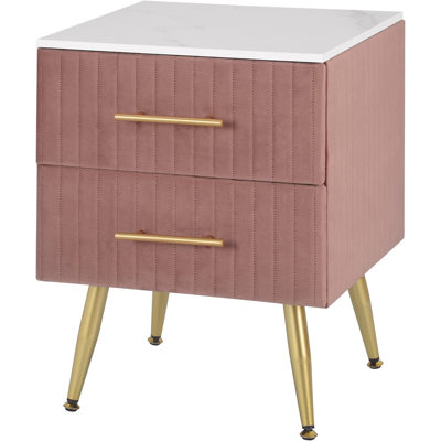 41cm W Manufactured Wood Bedside Table