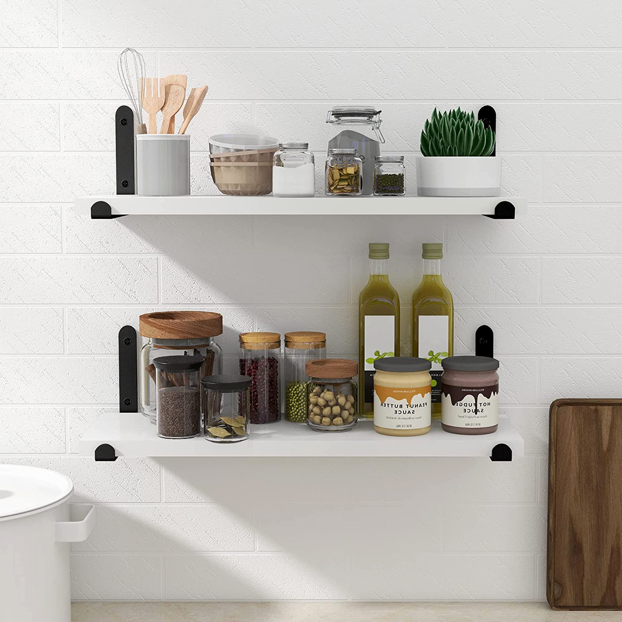 Solid wood online kitchen shelves