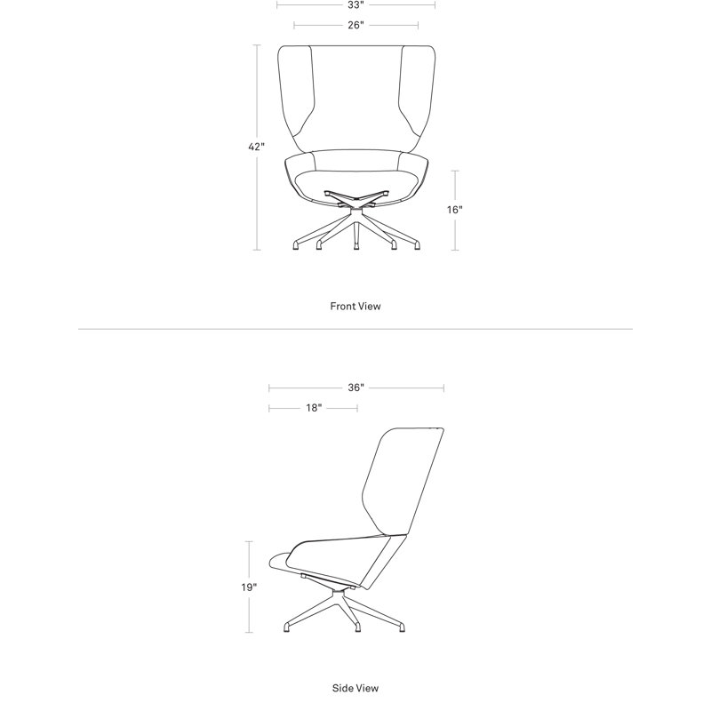 Heads Up Swivel Lounge Chair, Maharam Mode in Machine