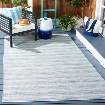 Medena 231 Area Indoor/Outdoor Area Rug In Aqua Ivory / Multi
