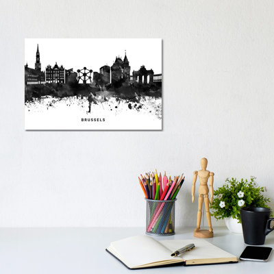 Brussels Skyline - Wrapped Canvas Print