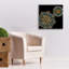  «Midnight Rosette 3» par Chariklia Zarris, art mural sur toile, 26 po x 26 po