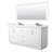 Icon 72" Freestanding Double Bathroom Vanity with Cultured Marble Top-114678608-114678607