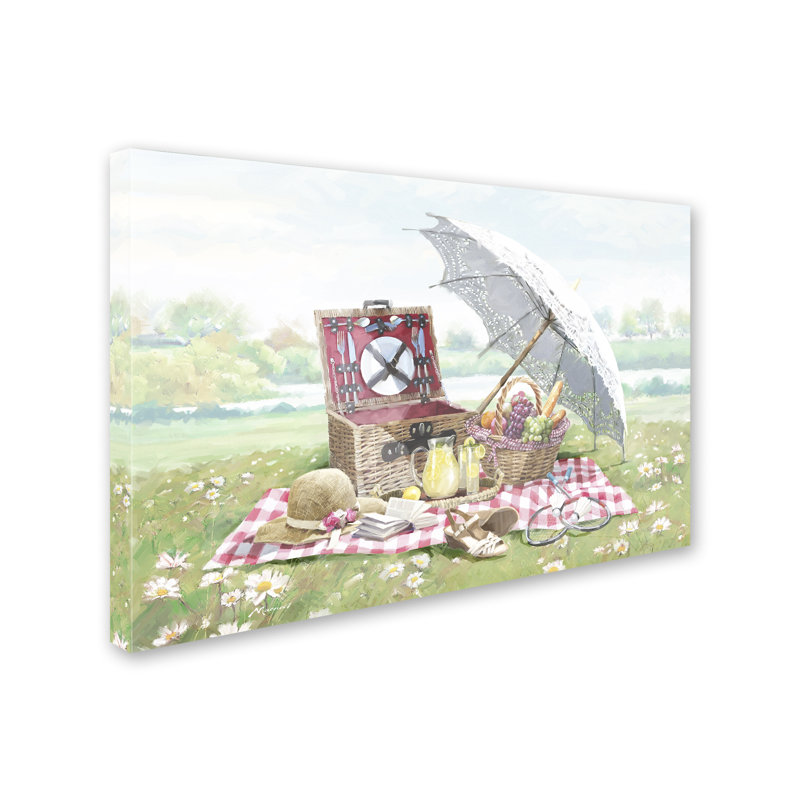 Armand 'Picnic Landscape' Print on Canvas, 16" H x 24" W x 2" D