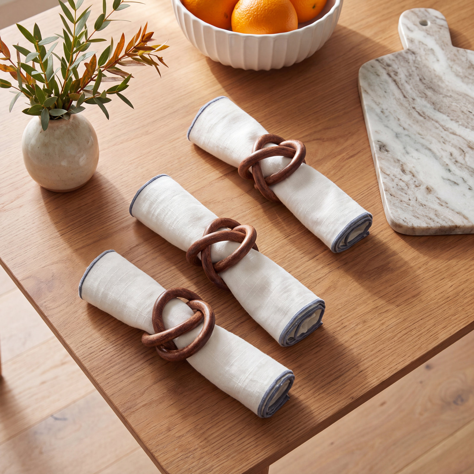 Wood Napkin Ring, Brown