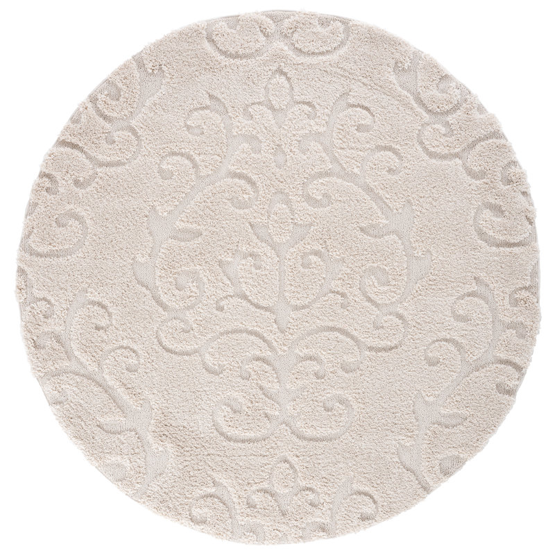 Diederich Florida Shag Performance Floral Rug, Round 6'7"
