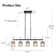 Quitman 5 - Light Gold/Black Kitchen Island Linear Pendant