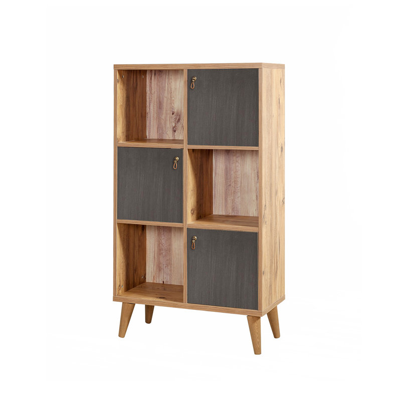 Storage Bookcase, Natural/Grey
