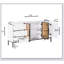 Buffet polyvalent blanc avec beaucoup de rangement, parfait pour la cuisine, la salle à manger et le salon