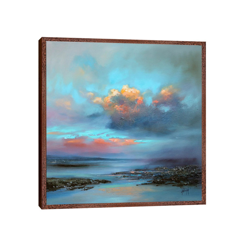Hebridean Light I by Scott Naismith - Painting on Canvas, 66.04cm H x 66.04cm W x 3.81cm D, Brown Floater Framed