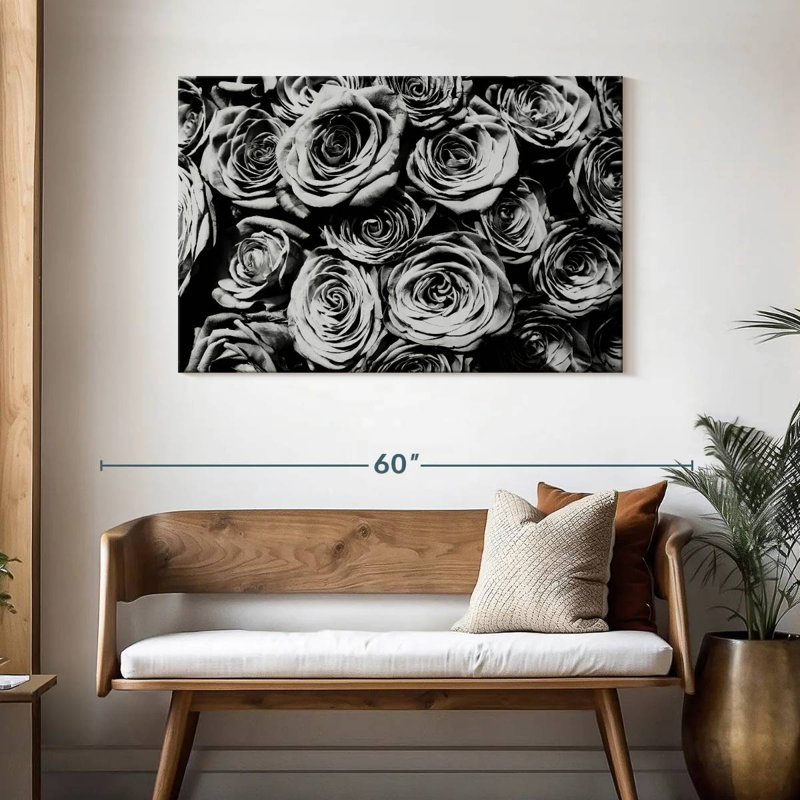 Harnek Monochromatic Roses, 30" H x 45" W