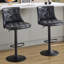 Tabouret de bar pivotant à hauteur réglable avec dossier et coussin de siège large (ensemble de 2)-1848337507-1848337566