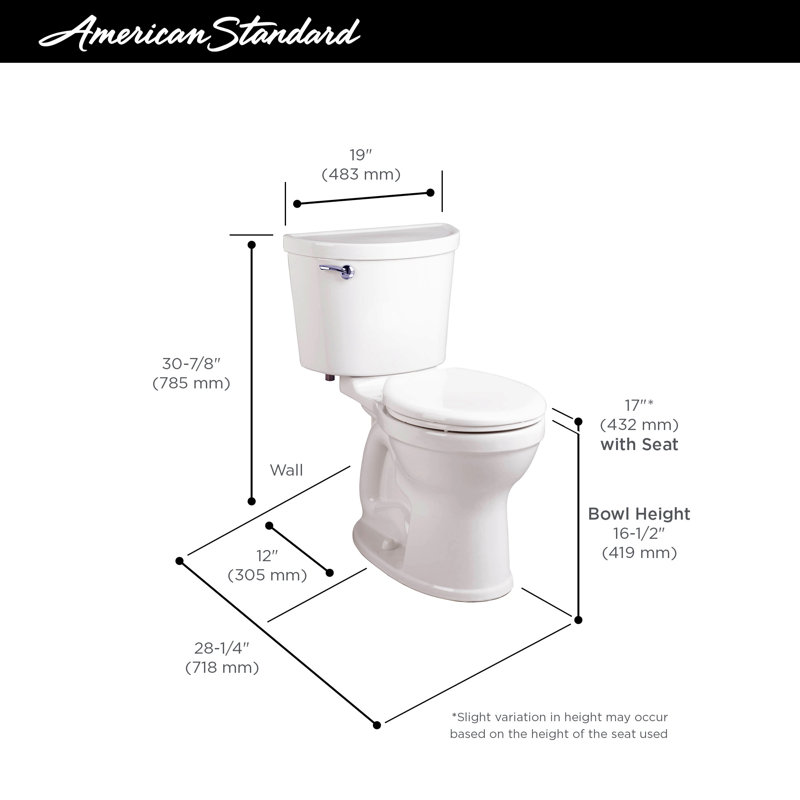Toilette ronde deux pièces Champion GPF 1,6 (siège non inclus), Blanc