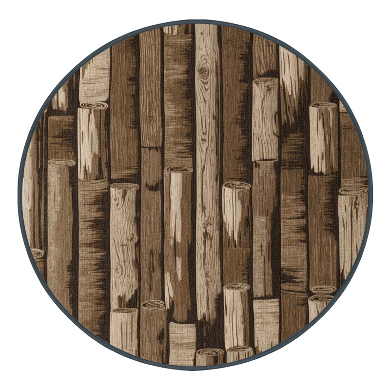 Washable Dock pilings Nautical Area Rug, Square 5'