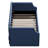 Upholstered Daybed With Trundle In Blue, Twin - Linen Upholstery, Resilient Wood Slat Support Trundle, Blue Upholstered, Assembly-608513932
