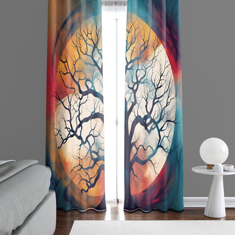 Paire de rideaux semi-transparents Eldur, L 56 po x L 78 po