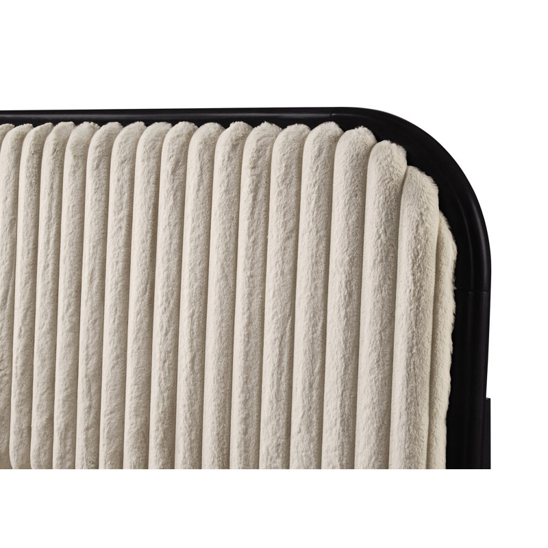 Lit plateforme tapissier Cossette Daphne, Noir