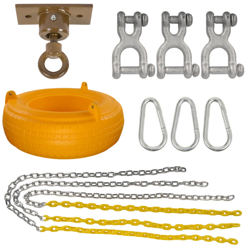 Ensemble complet de pneus avec pivot léger, Jaune