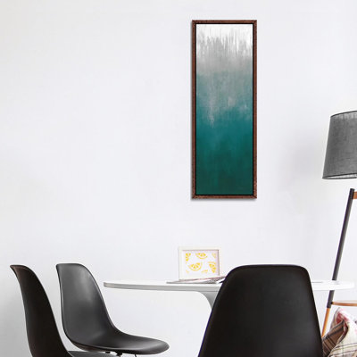 Silver Wave I Green 1 Piece Panoramic Wall Art on Canvas
