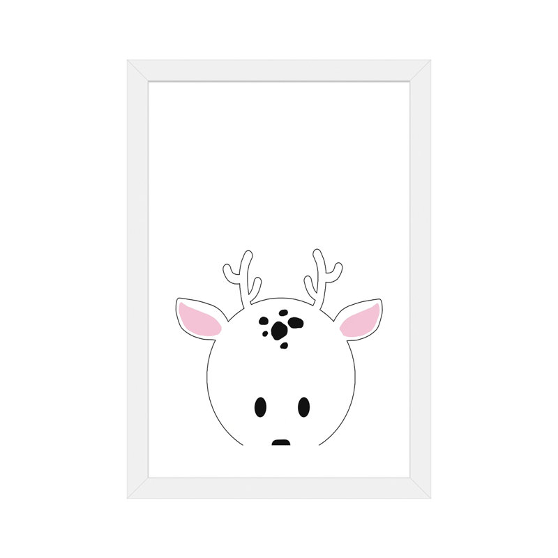 Art peekaboo i, H 24 po x l 16 po x P 1 po, Papier avec cadre blanc