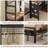 Twin Over Twin Bunk Bed with Double Desks and Storage Space 86.2 x 83 x 72.6''-1820487111