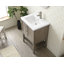 Meuble-lavabo simple 24 po avec plateau en céramique Cheriton-476775126